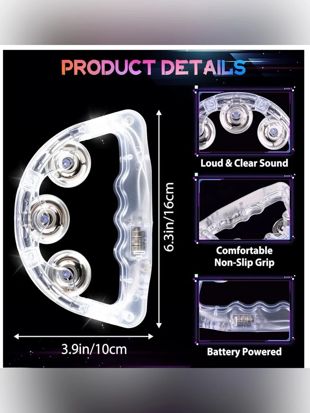35-Piece LED Bundle | 14 Tambourines, 6 Strobe Lights, 6 Sunglasses, 7 Wands